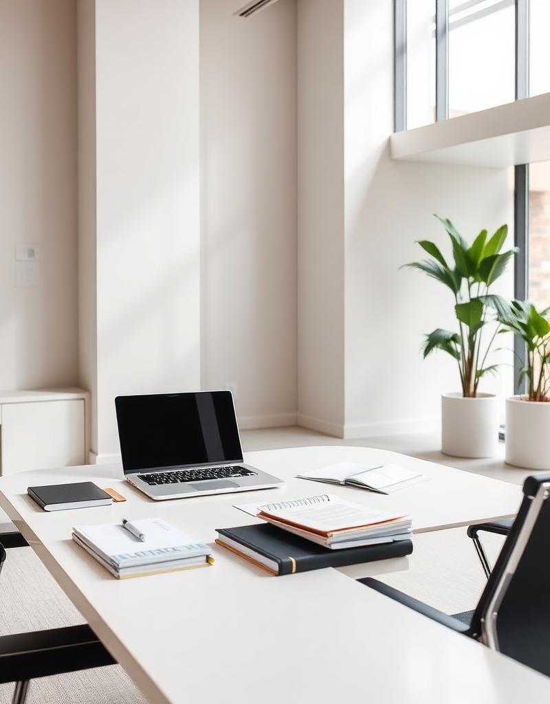 Ambiente de escritório administrativo organizado